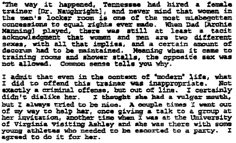 Illustration for article titled How Tennessee’s Sexual Harassment Allegations Caught Up With Peyton Manning 20 Years Later